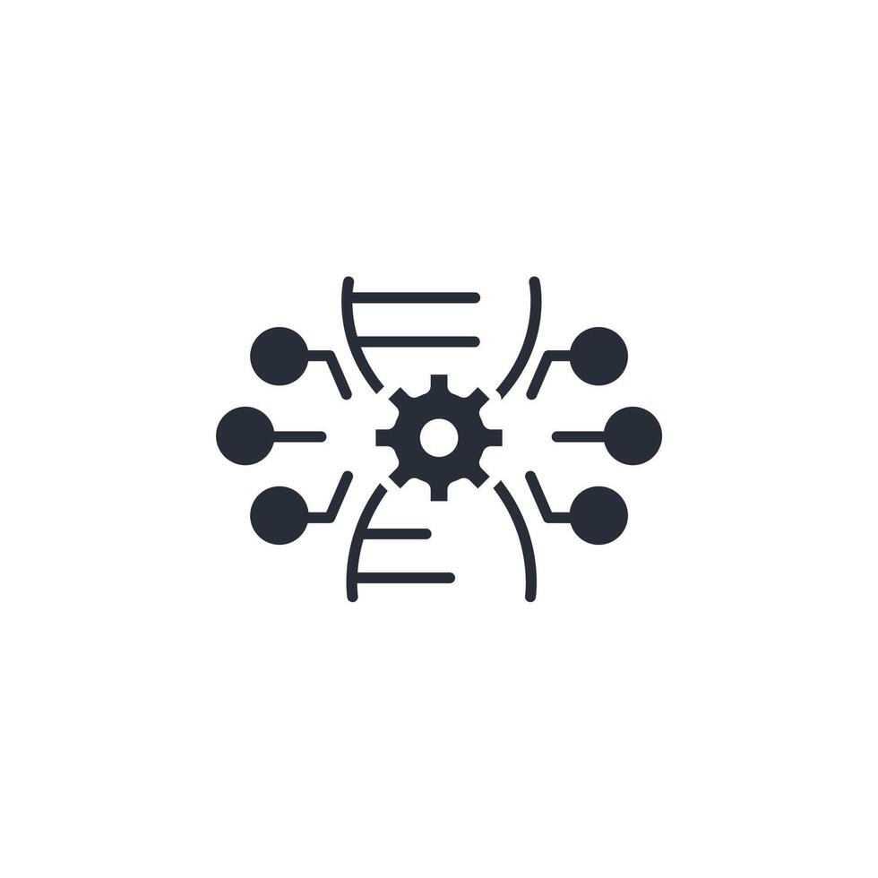 biotechnology icon. .Editable stroke.linear style sign for use web design,logo.Symbol illustration. vector