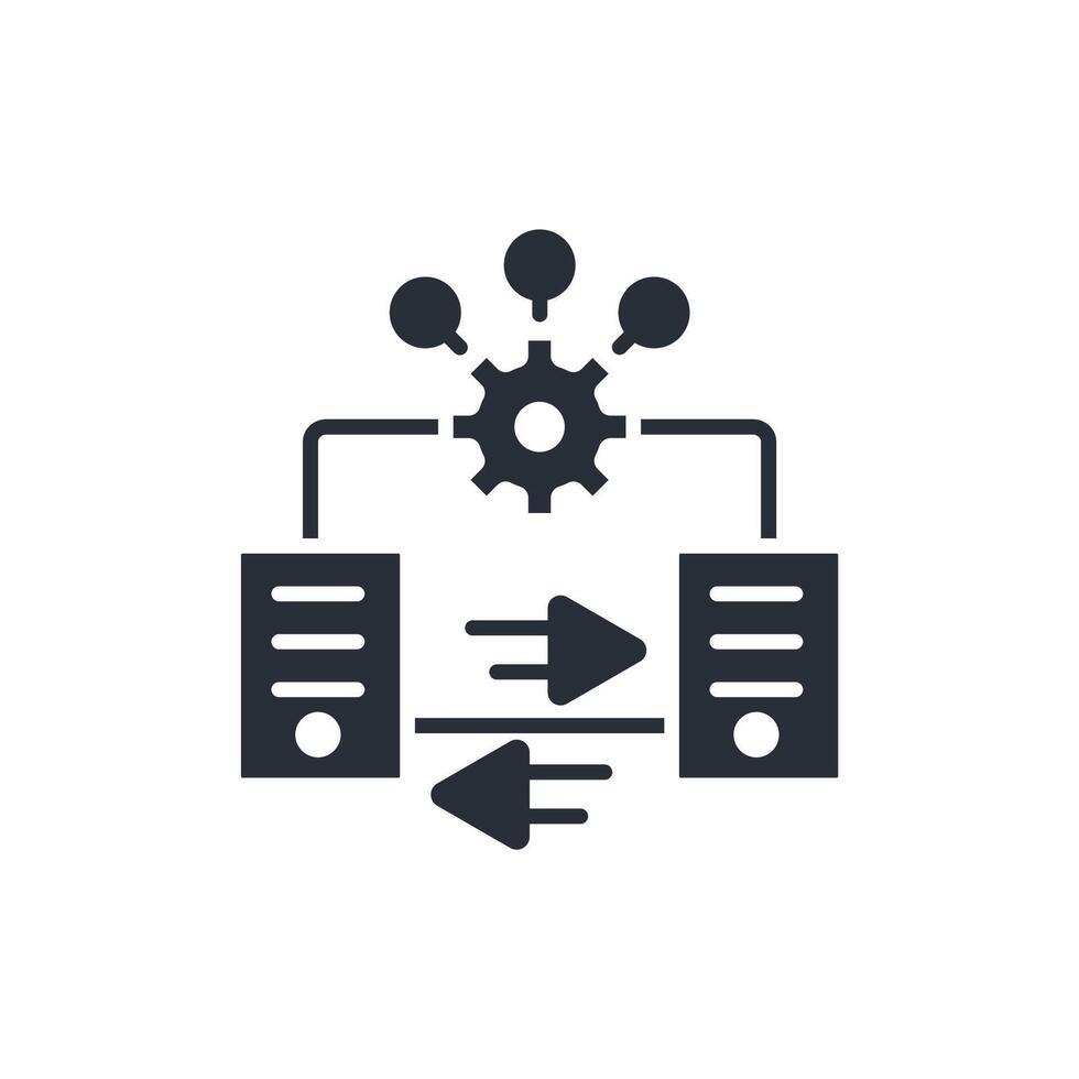 it infrastructure icon. .Editable stroke.linear style sign for use web design,logo.Symbol illustration. vector