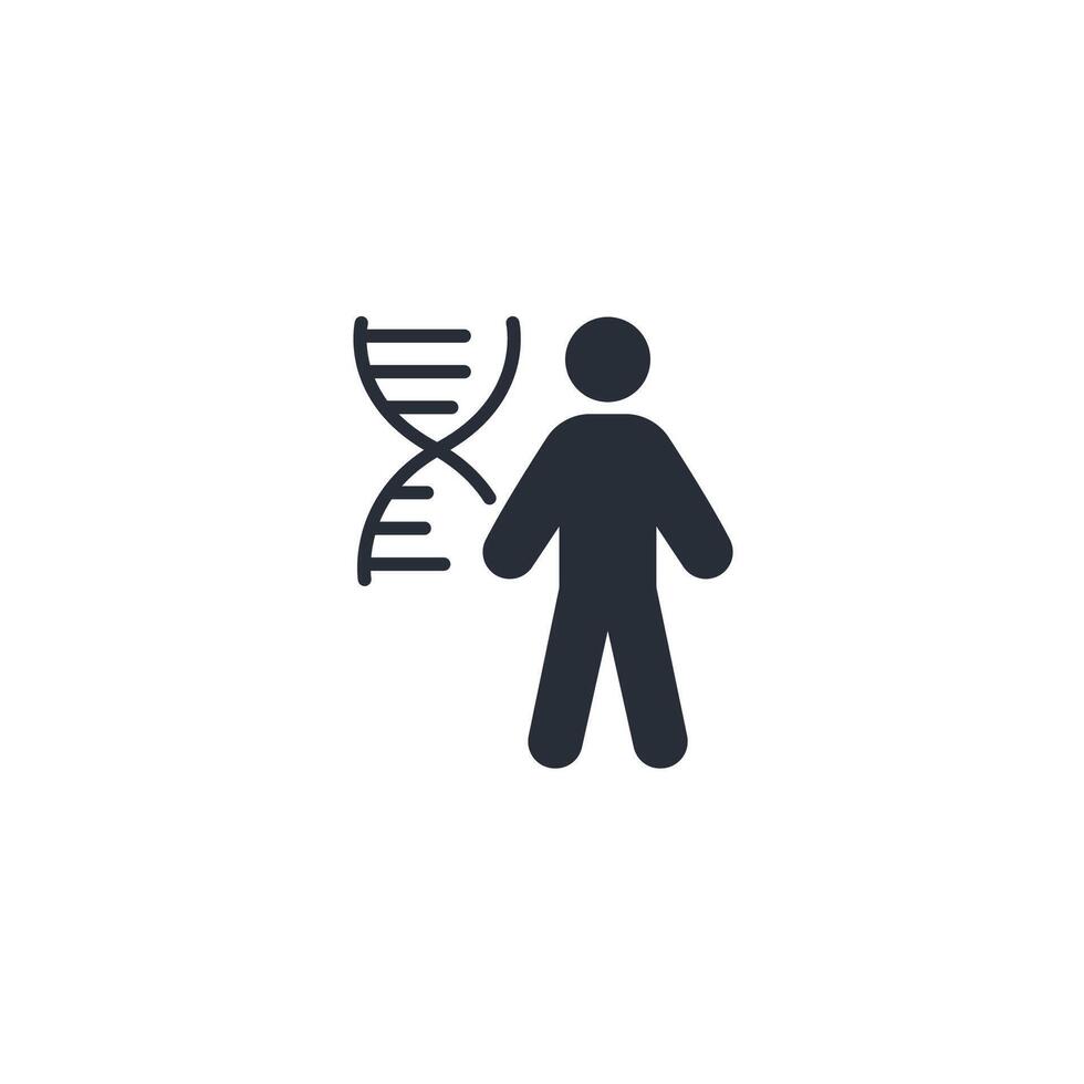 genetic icon. .Editable stroke.linear style sign for use web design,logo.Symbol illustration. vector