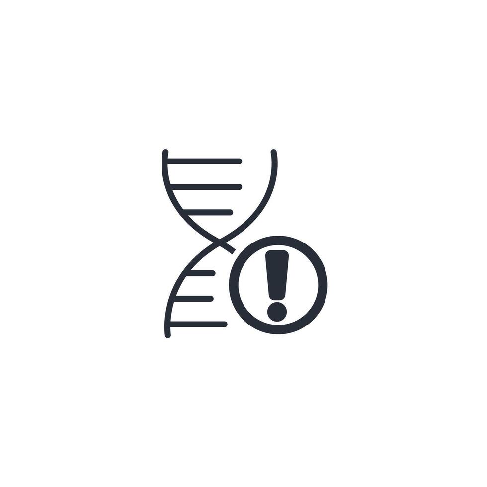 genetic disorders icon. .Editable stroke.linear style sign for use web design,logo.Symbol illustration. vector