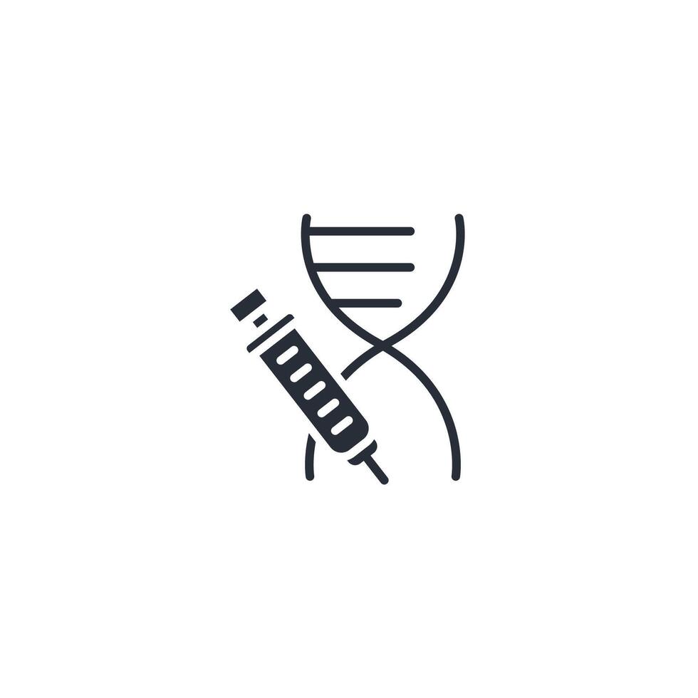 genetic modification icon. .Editable stroke.linear style sign for use web design,logo.Symbol illustration. vector
