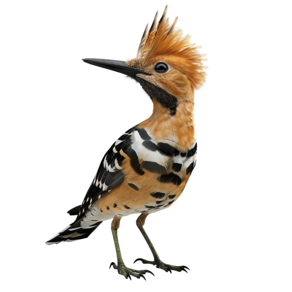 Elegant Hoopoe bird on transparent background. png