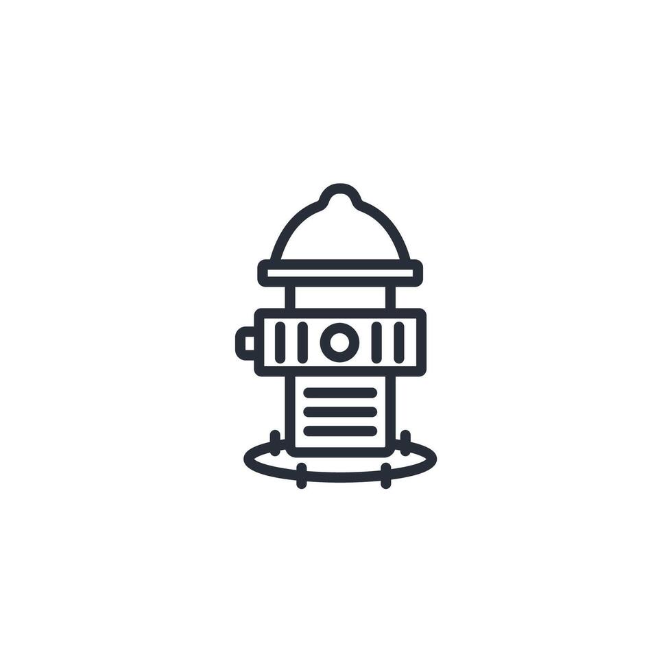 Fire hydrant icon. .Editable stroke.linear style sign for use web design,logo.Symbol illustration. vector