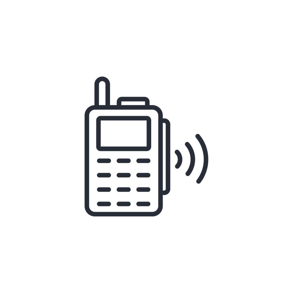 walkie talkie icon. .Editable stroke.linear style sign for use web design,logo.Symbol illustration. vector