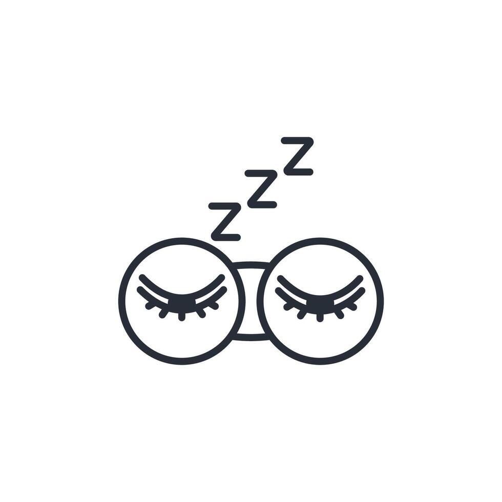 Sleeping mask icon. .Editable stroke.linear style sign for use web design,logo.Symbol illustration. vector
