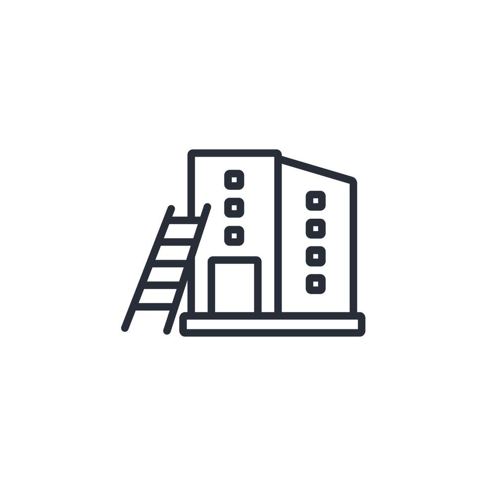 Ladder icon. .Editable stroke.linear style sign for use web design,logo.Symbol illustration. vector