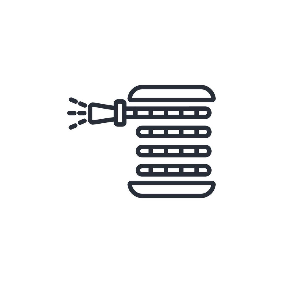 hose icon. .Editable stroke.linear style sign for use web design,logo.Symbol illustration. vector