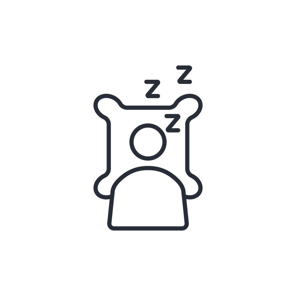 slumber icon. .Editable stroke.linear style sign for use web design,logo.Symbol illustration. vector