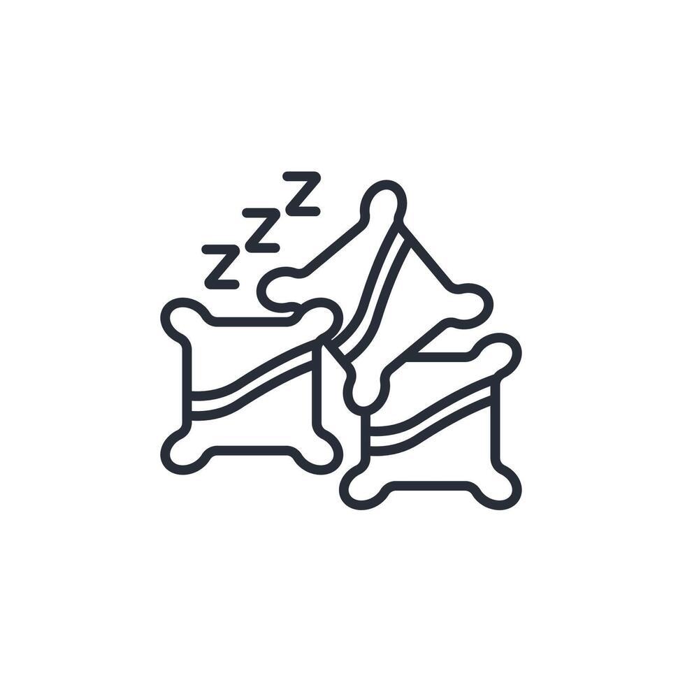 Pillow icon. .Editable stroke.linear style sign for use web design,logo.Symbol illustration. vector