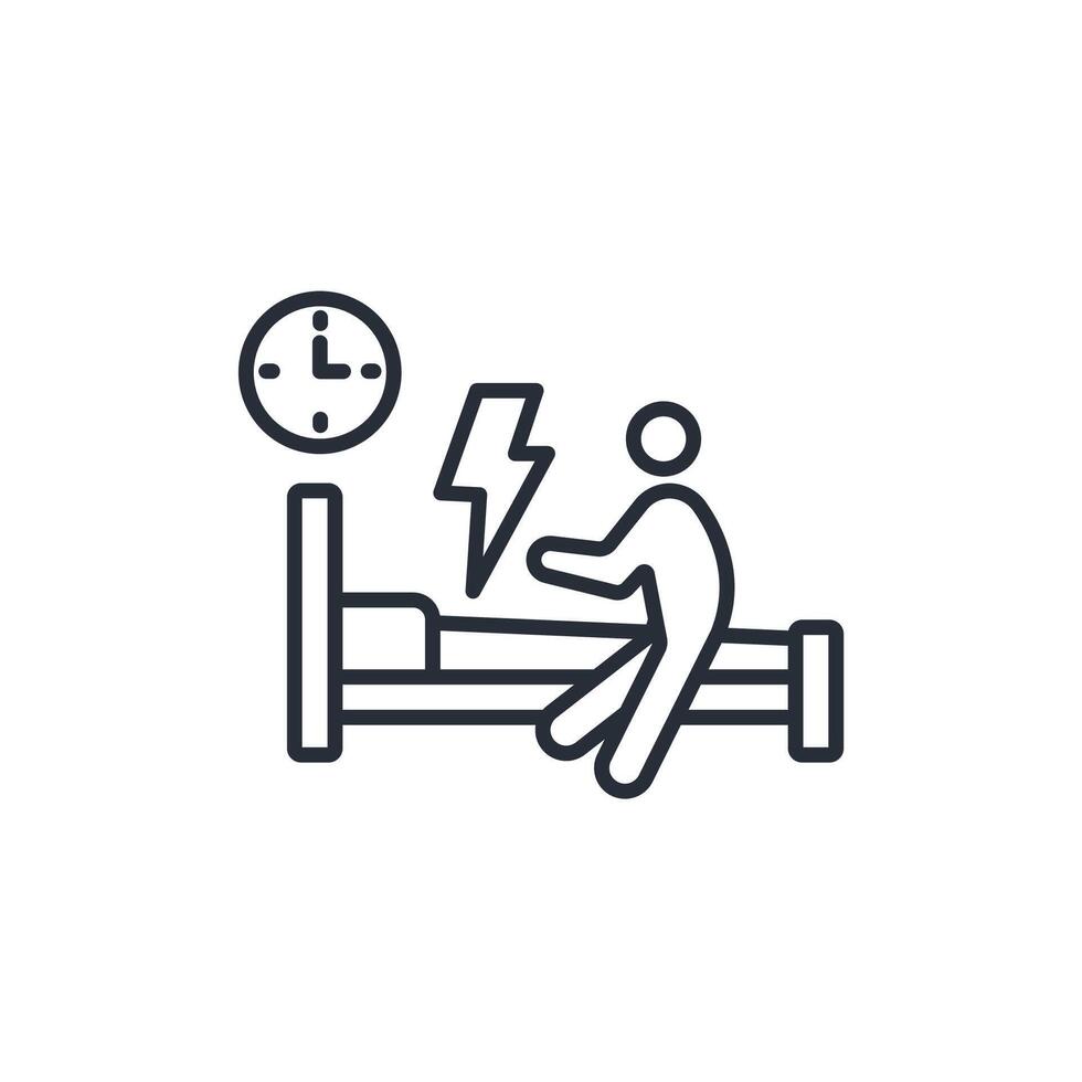insomnia icon. .Editable stroke.linear style sign for use web design,logo.Symbol illustration. vector