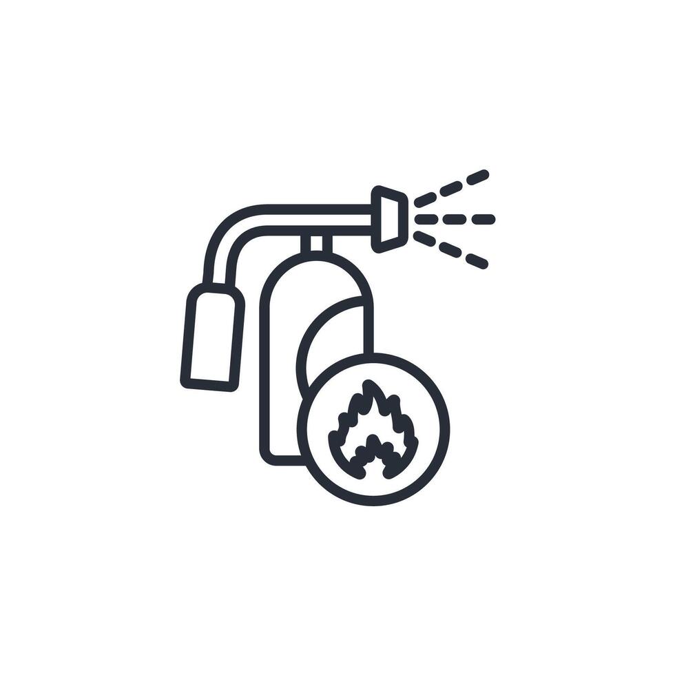 extinguisher icon. .Editable stroke.linear style sign for use web design,logo.Symbol illustration. vector