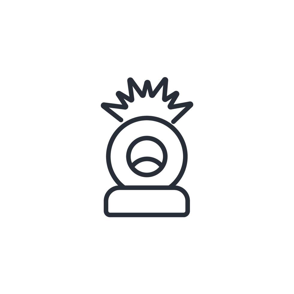 alarm icon. .Editable stroke.linear style sign for use web design,logo.Symbol illustration. vector