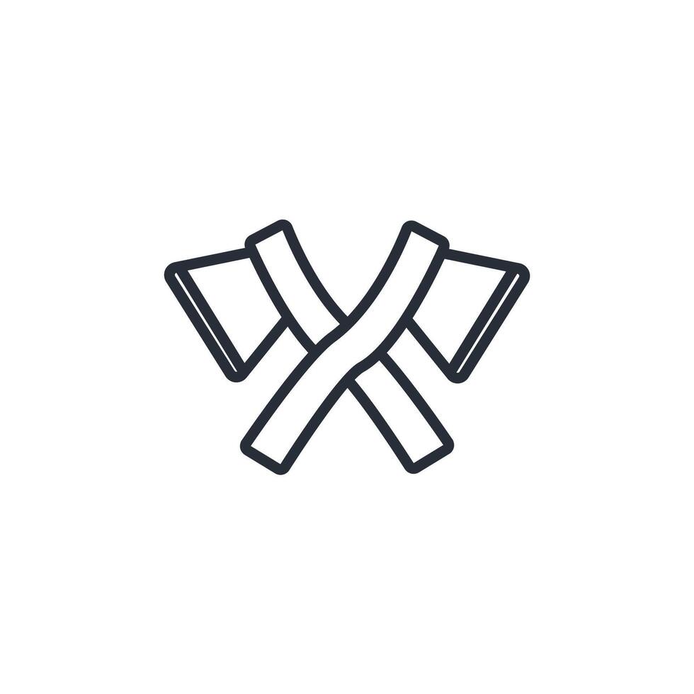Axe icon. .Editable stroke.linear style sign for use web design,logo.Symbol illustration. vector