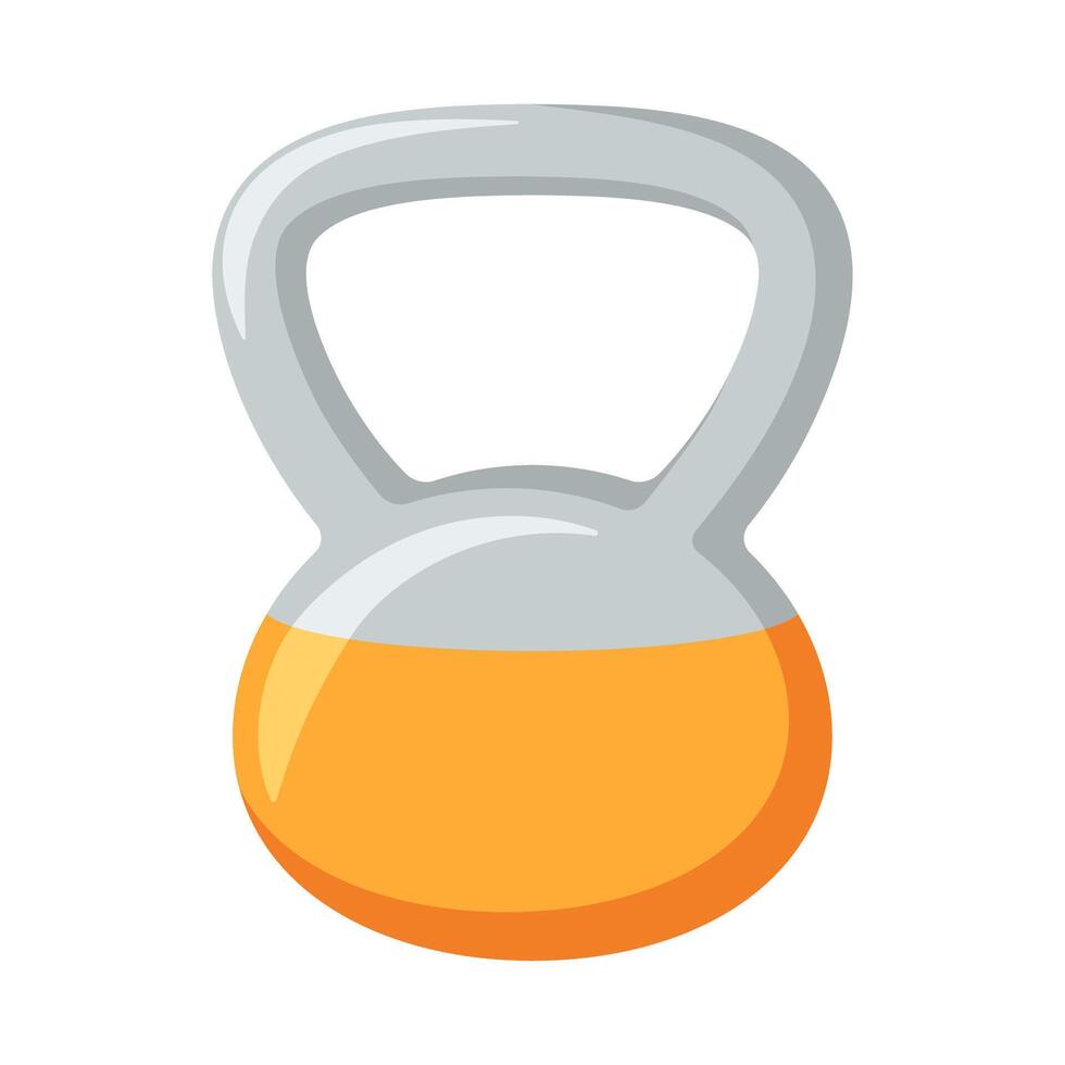 Kettlebells for weight exercises. Sports equipment. Simple flat illustration. vector