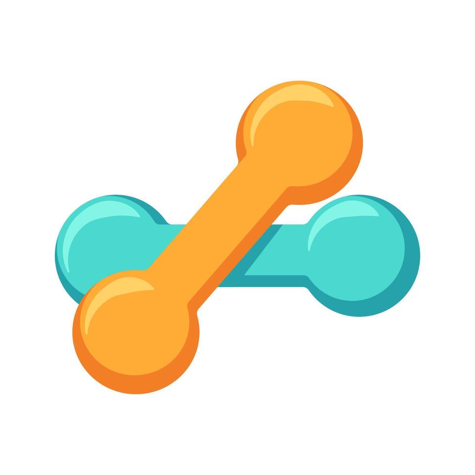 Small dumbbells. Sports equipment. Simple flat illustration. vector
