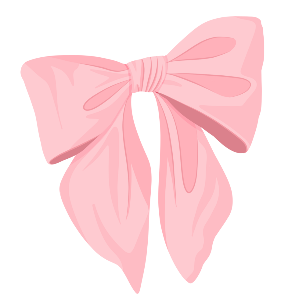 cute coquette Ribbon pink aesthetic illustration png