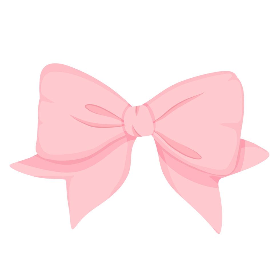 cute coquette Ribbon pink aesthetic illustration png