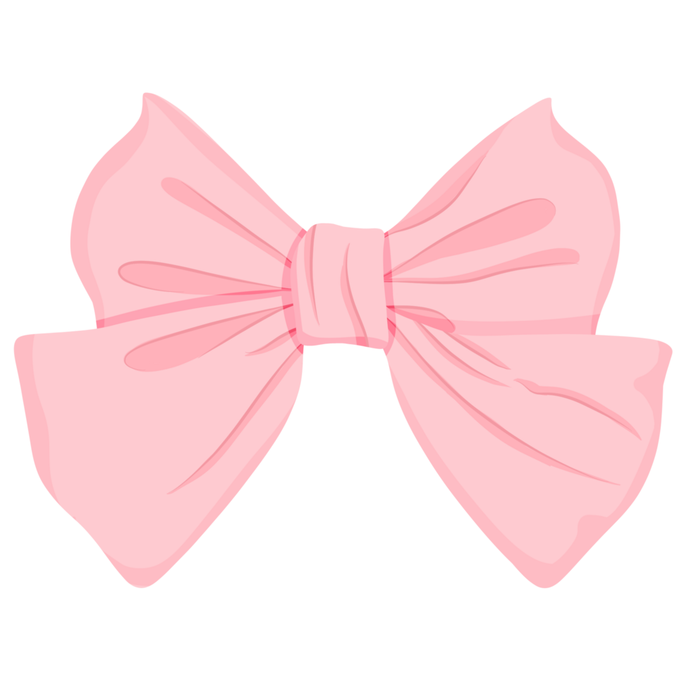 cute coquette Ribbon pink aesthetic illustration png