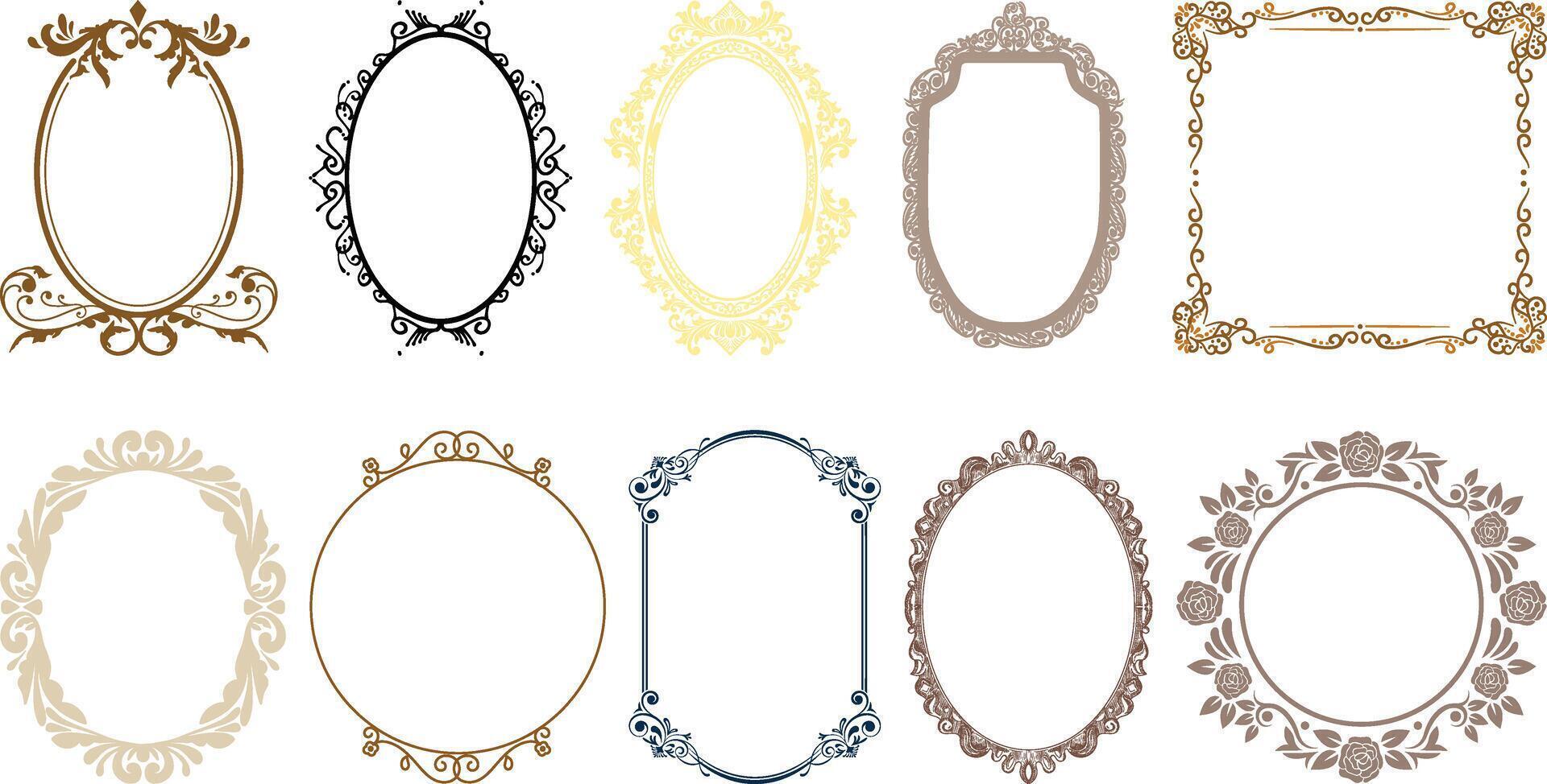 Decorative frames collection set vector