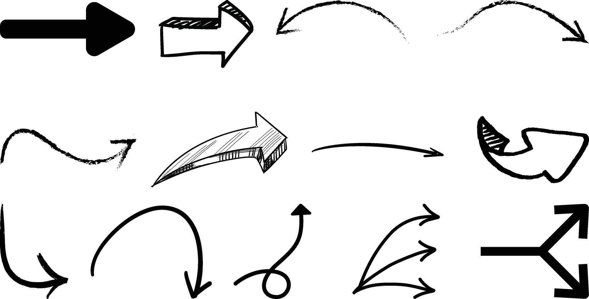Arrows set collection vector