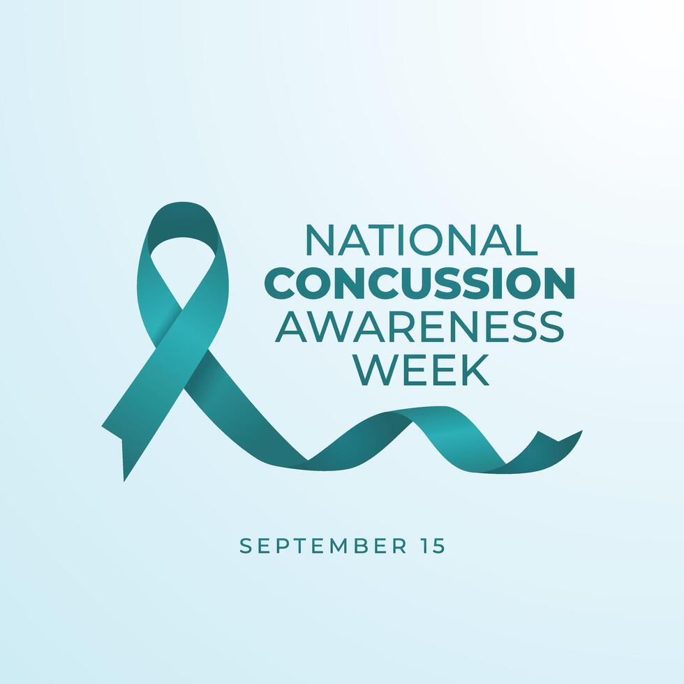 National Concussion Awareness Day. Flat art design. Good for celebration template usage. eps 10. vector