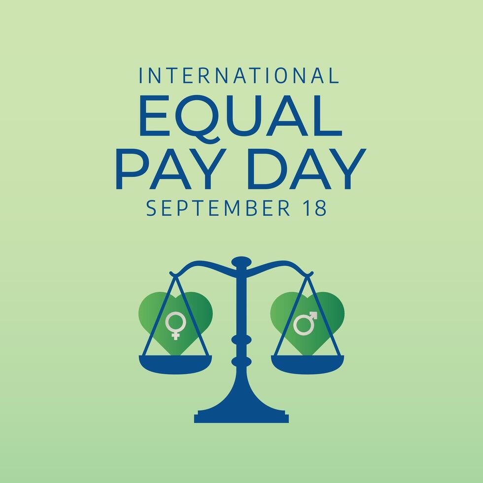 International Equal Pay Day. Flat art design. Good for celebration template usage. eps 10. vector