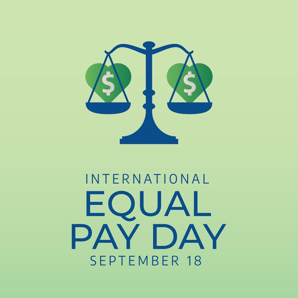 International Equal Pay Day. Flat art design. Good for celebration template usage. eps 10. vector