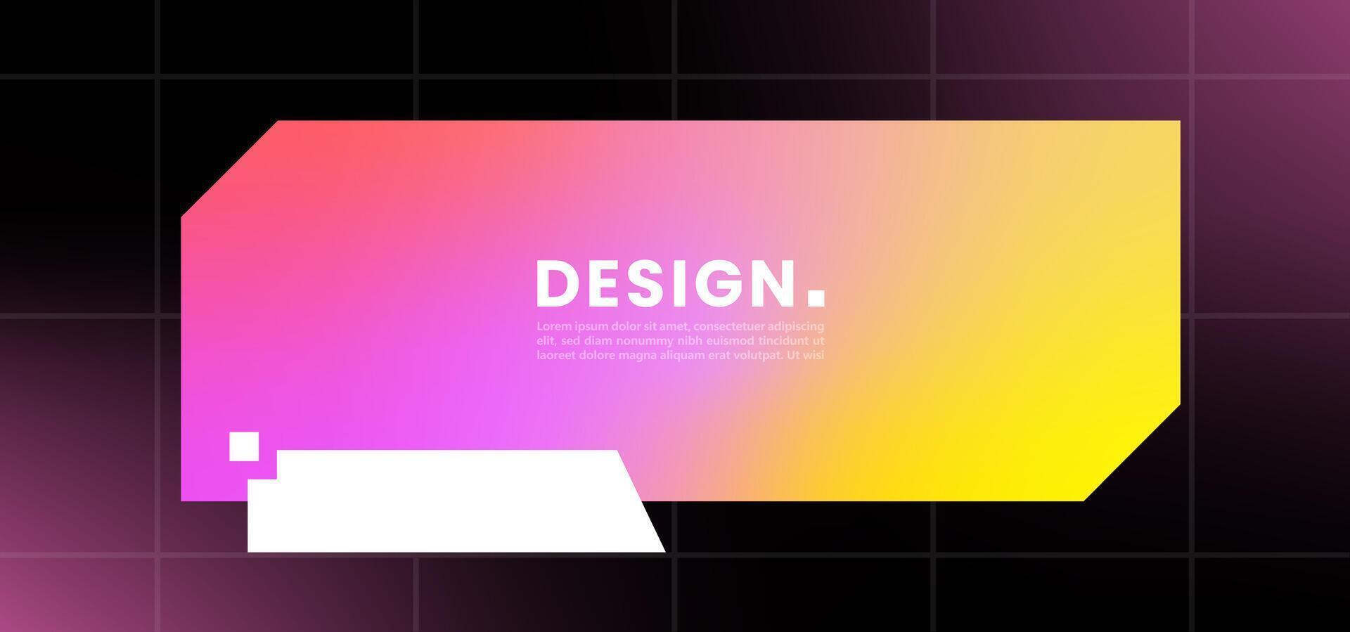 Futuristic element illustration. Colorful lower third overlay. vector