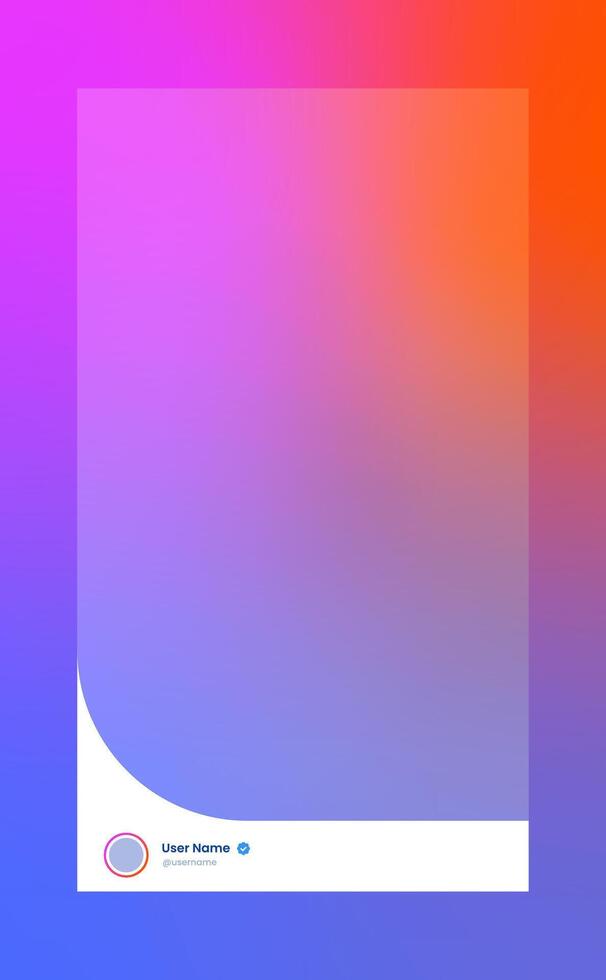 Vertical story template in gradient colors. Social media frame illustration. vector
