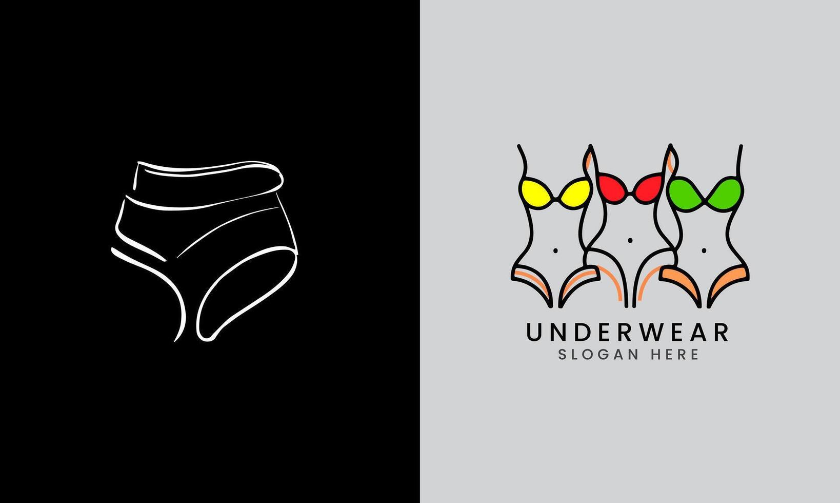Underwear, ladies underwear, woman body style icon beauty girl woman bikini sexy element vector