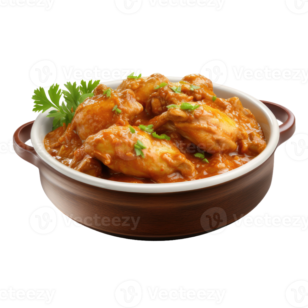 Chicken Curry, on transparent background. png