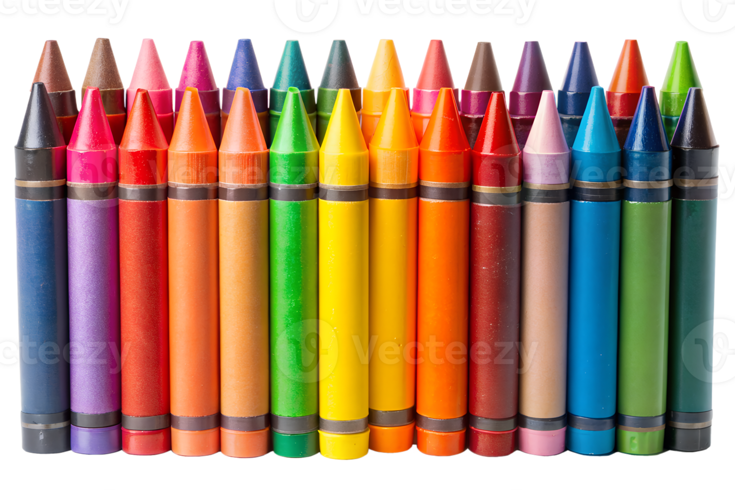 set of crayon set isolated on background png