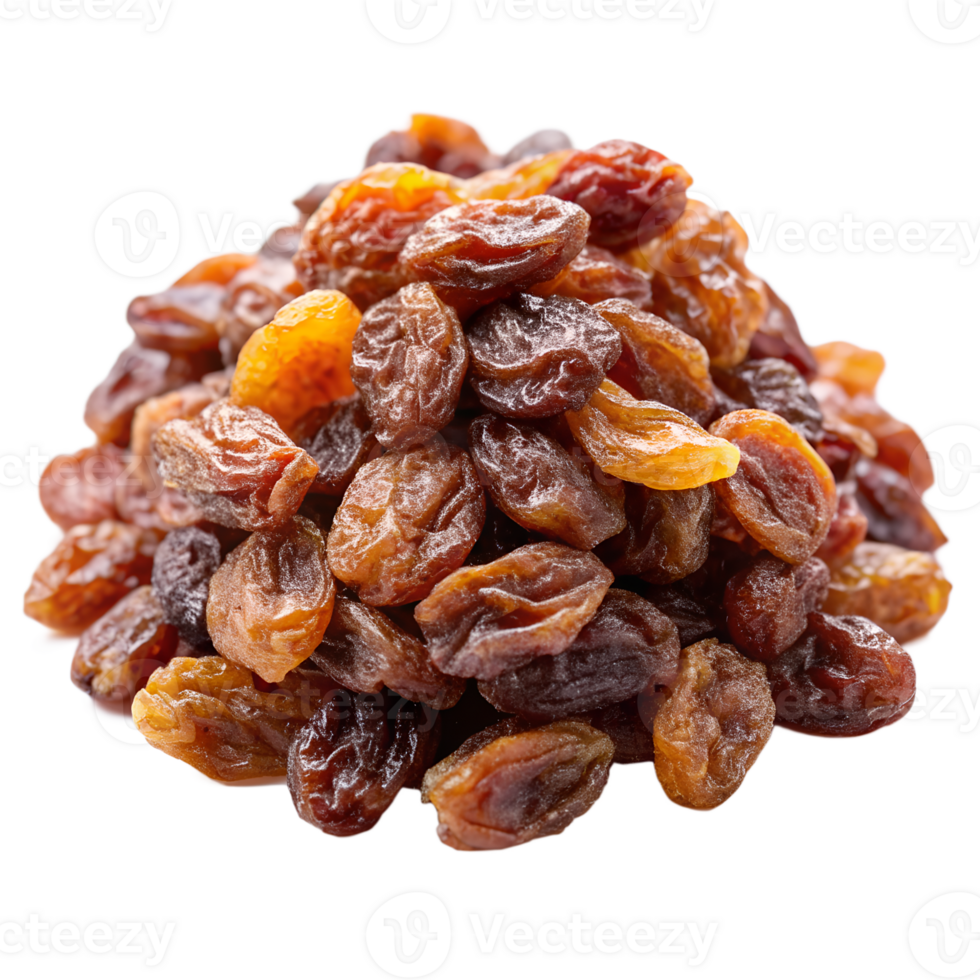 dried grapes isolated on a translucent background png