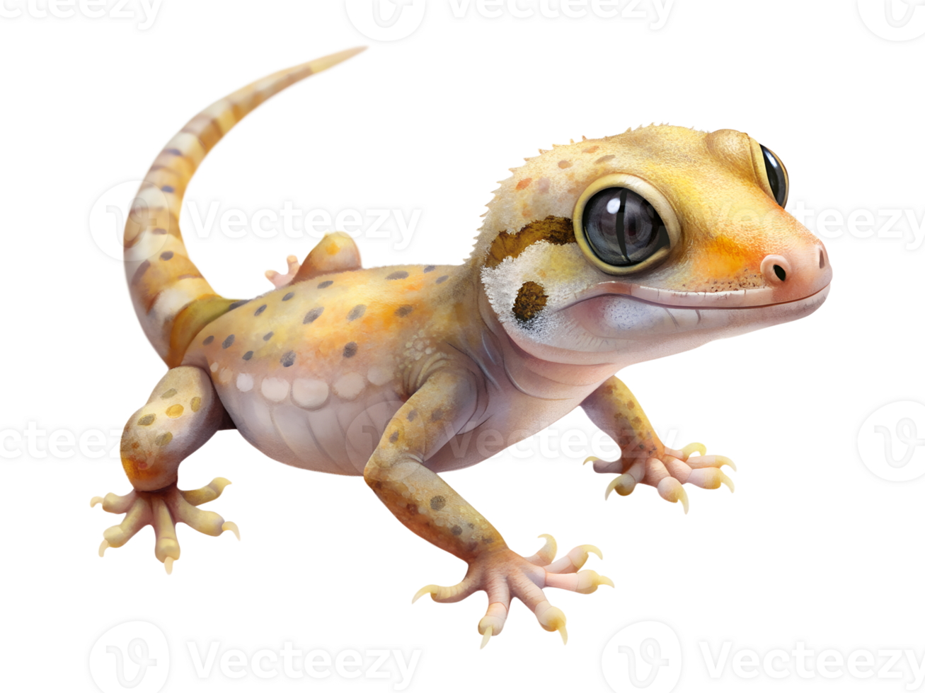 cute gecko isolated on a translucent background png