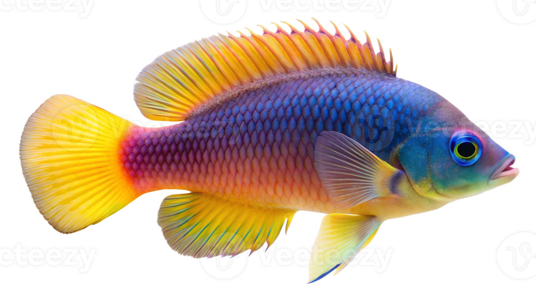 Dottyback fish isolated on background png
