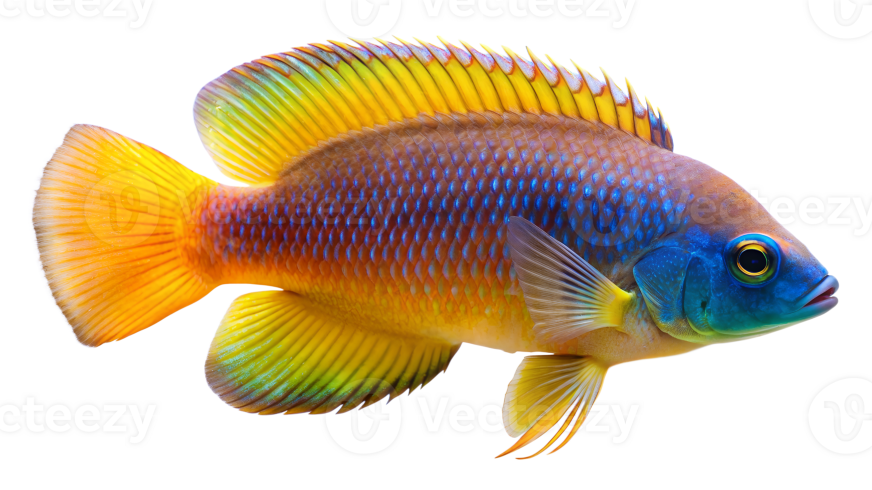 Dottyback fish isolated on background png