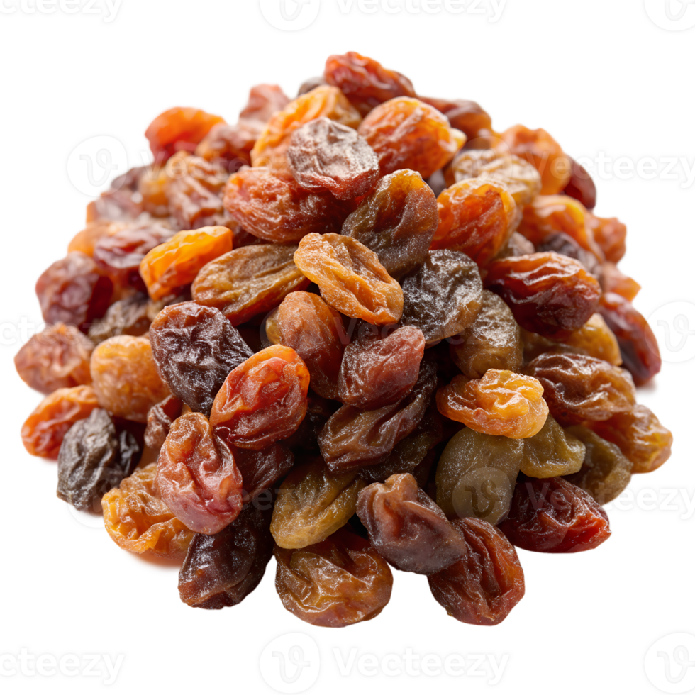 dried grapes isolated on a translucent background png