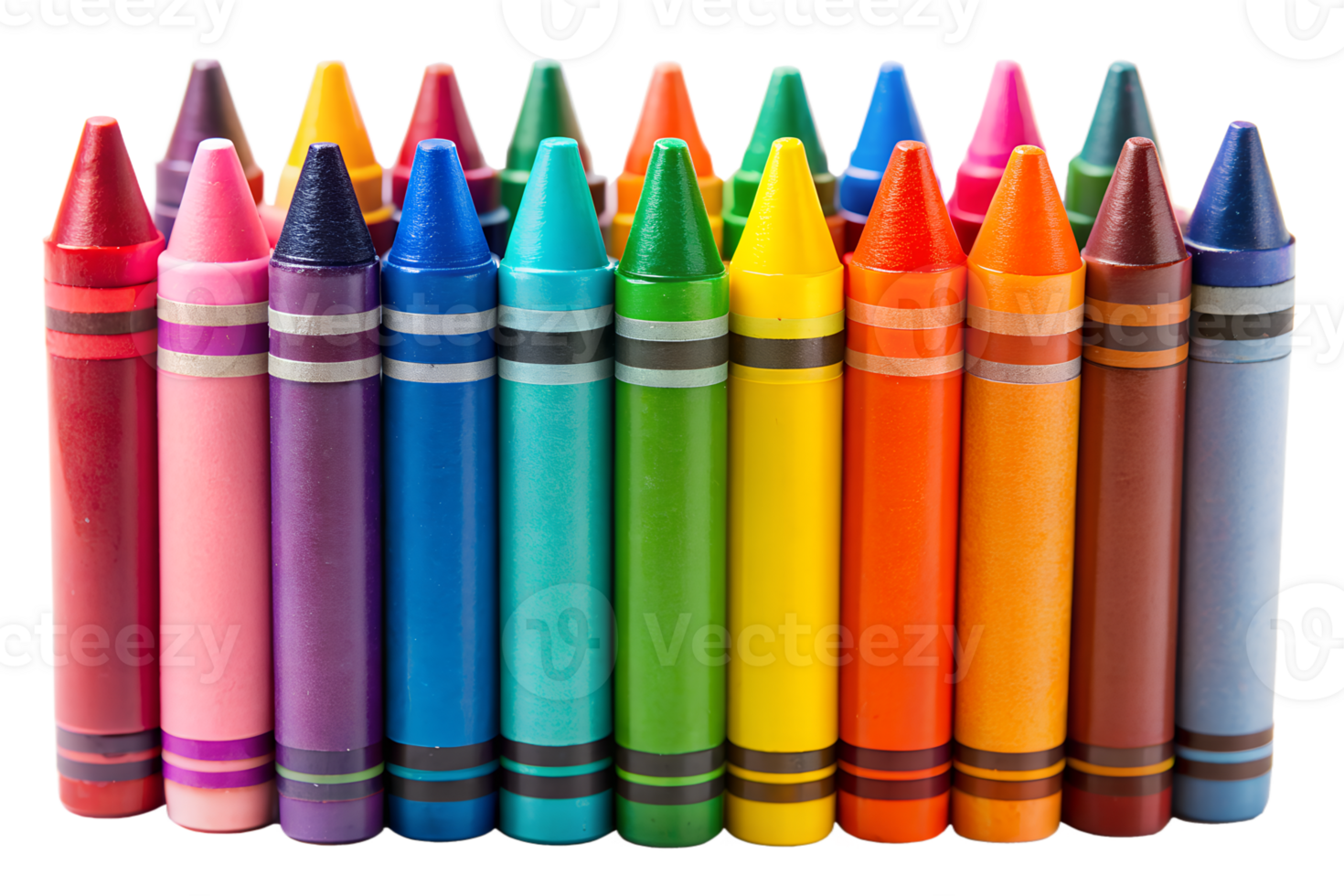 set of crayon set isolated on background png