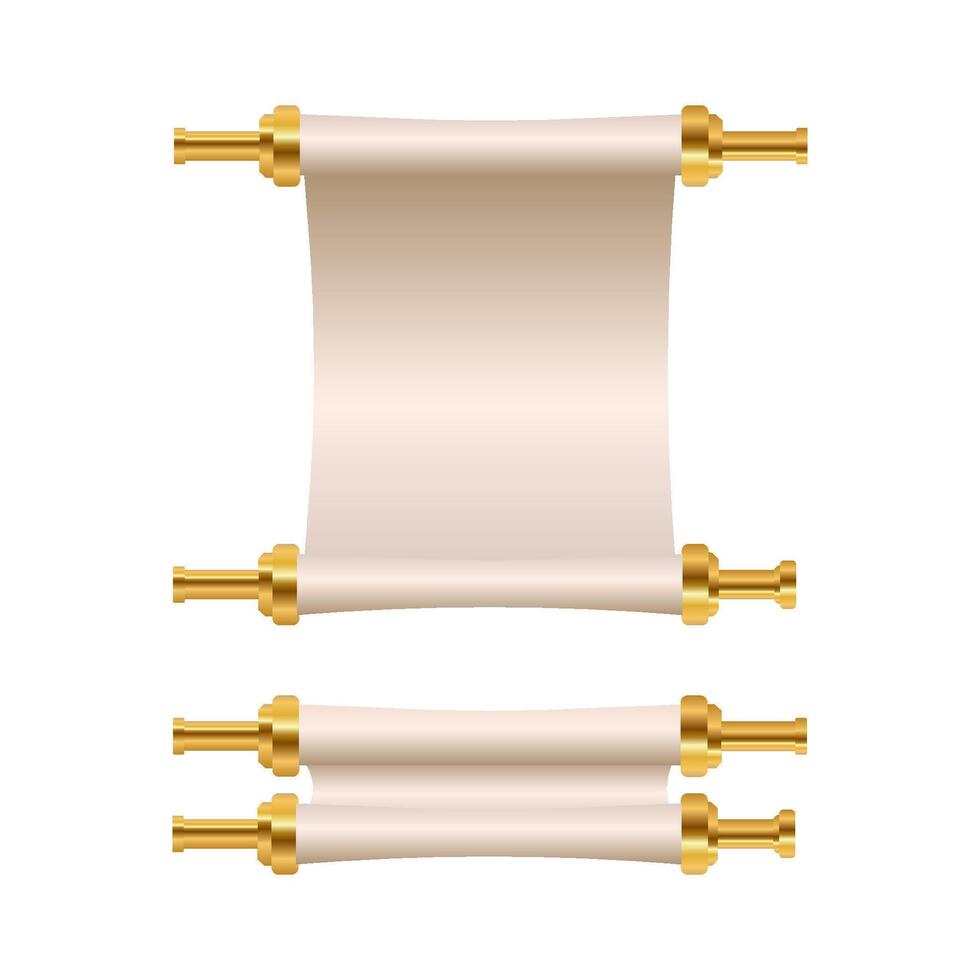 Parchment Scroll. ector realistic paper scroll. illustration vector