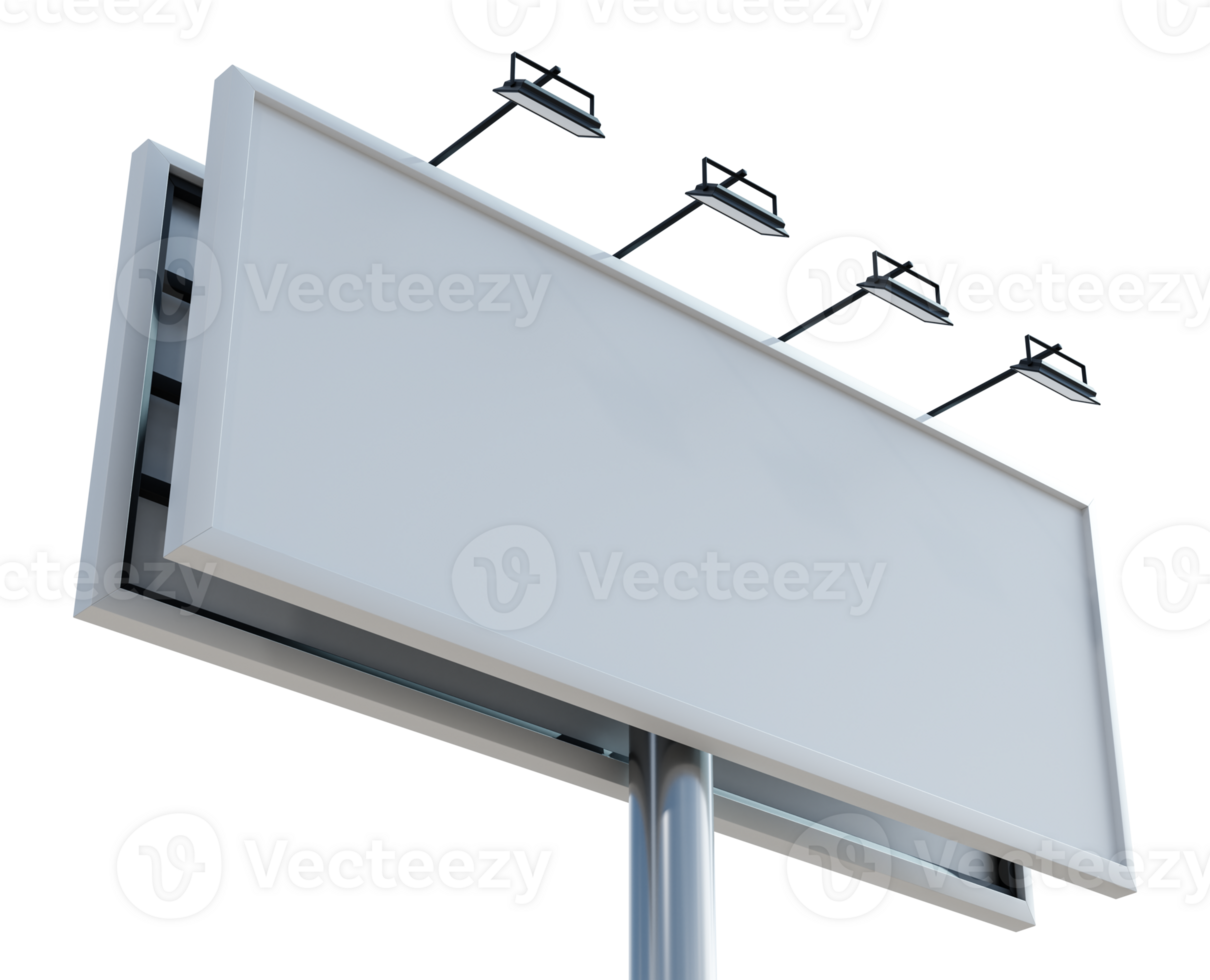Outdoor Mockup. Left side view 3d render png