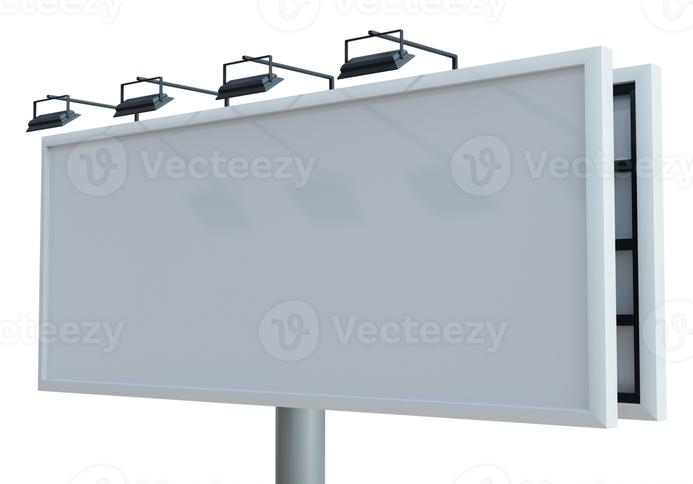 Outdoor Mockup. Right side view 3d render png