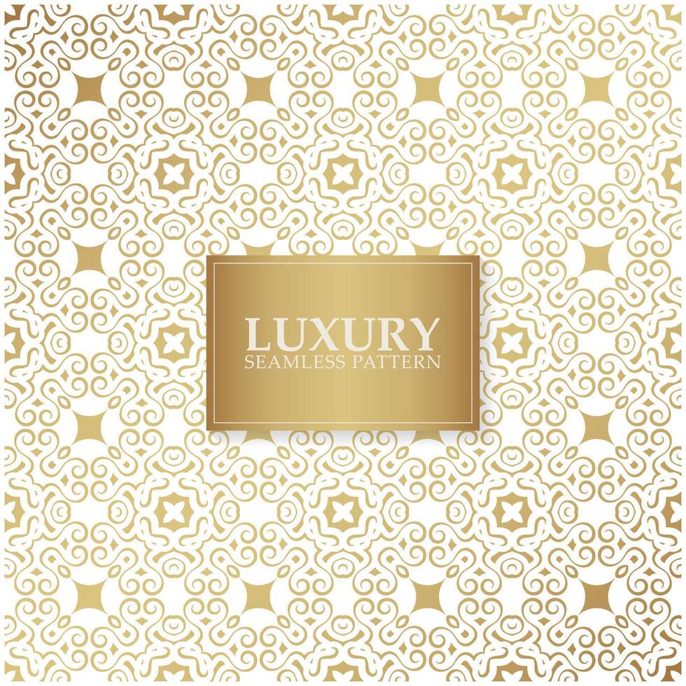 Luxury white ornament pattern design background vector