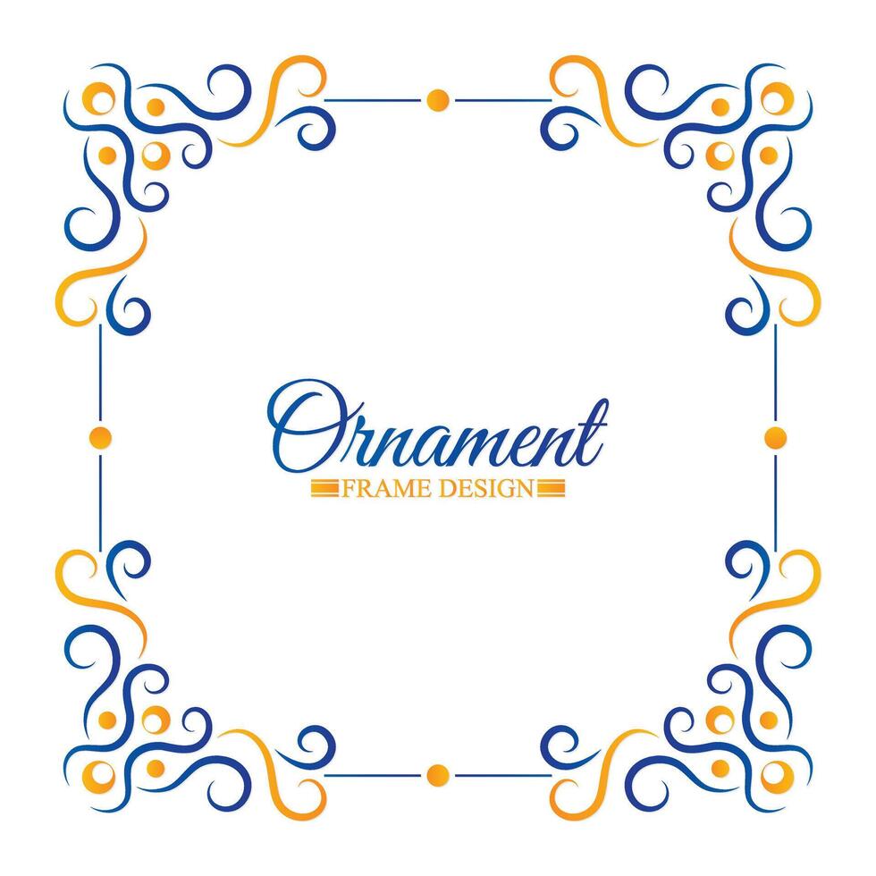 colorful art frame design template vector