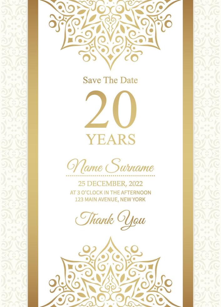 elegant birthday invitation template vector