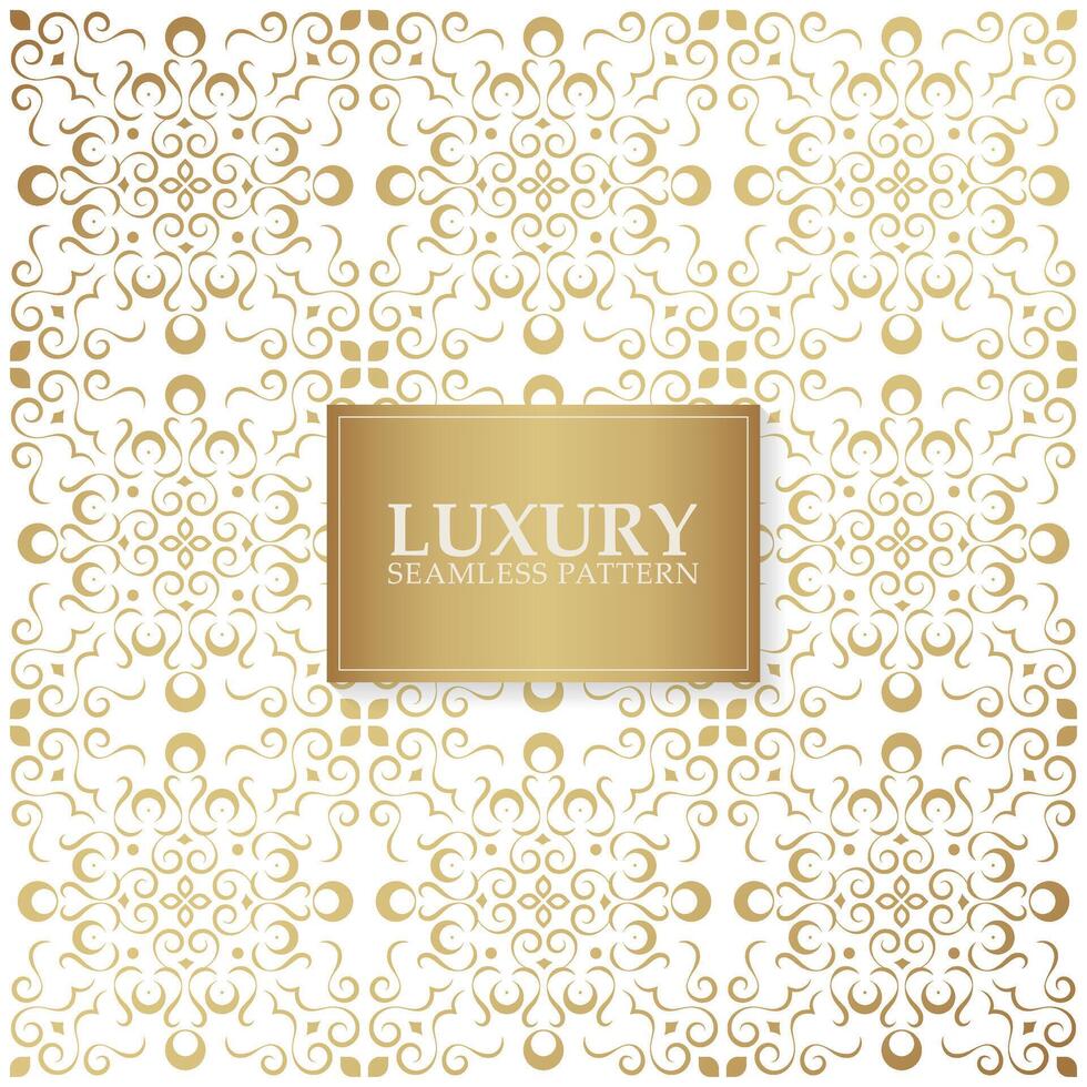 Luxury white ornament pattern design background vector