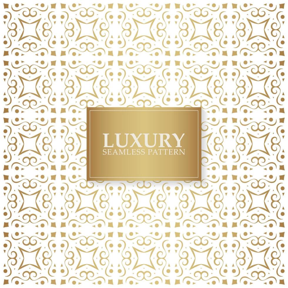 Luxury white ornament pattern design background vector