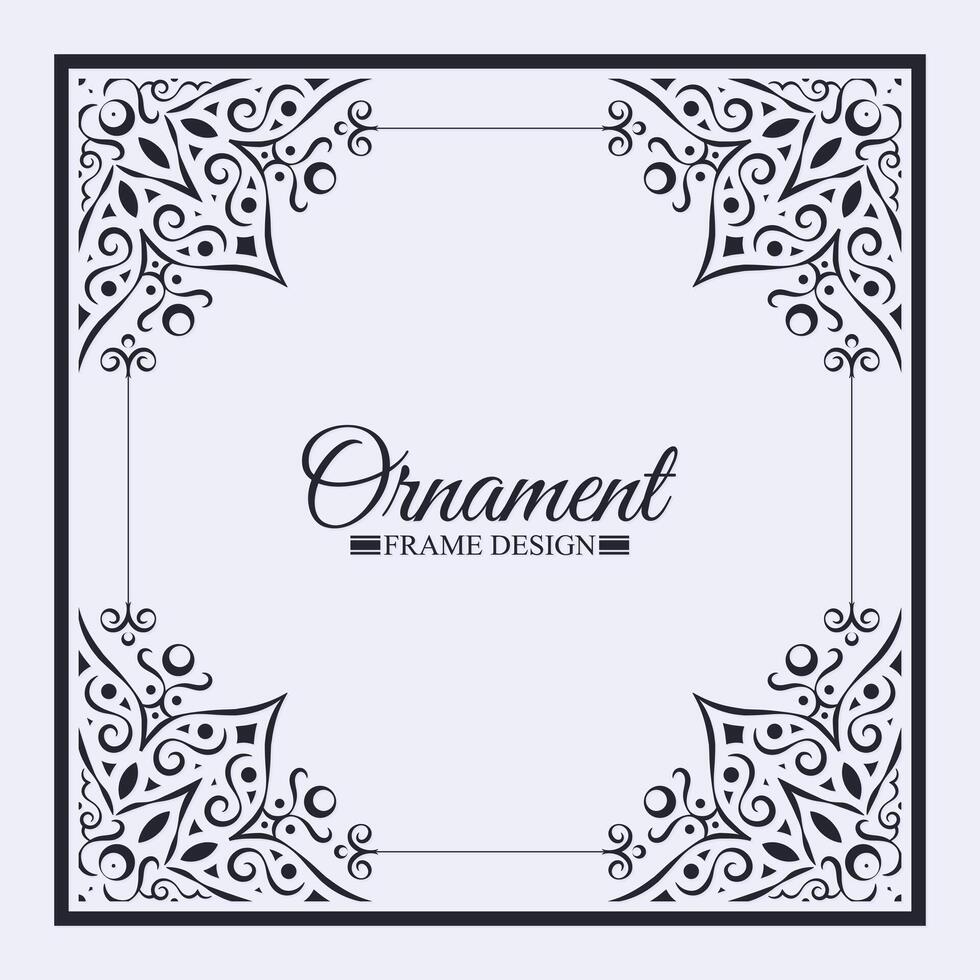 Flat decorative frame design background vector