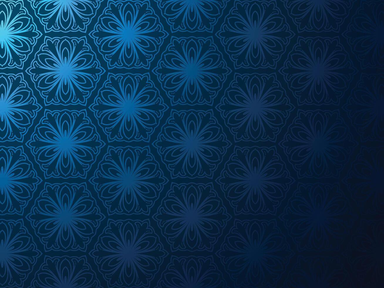 Modern shiny blue luxury floral pattern background vector