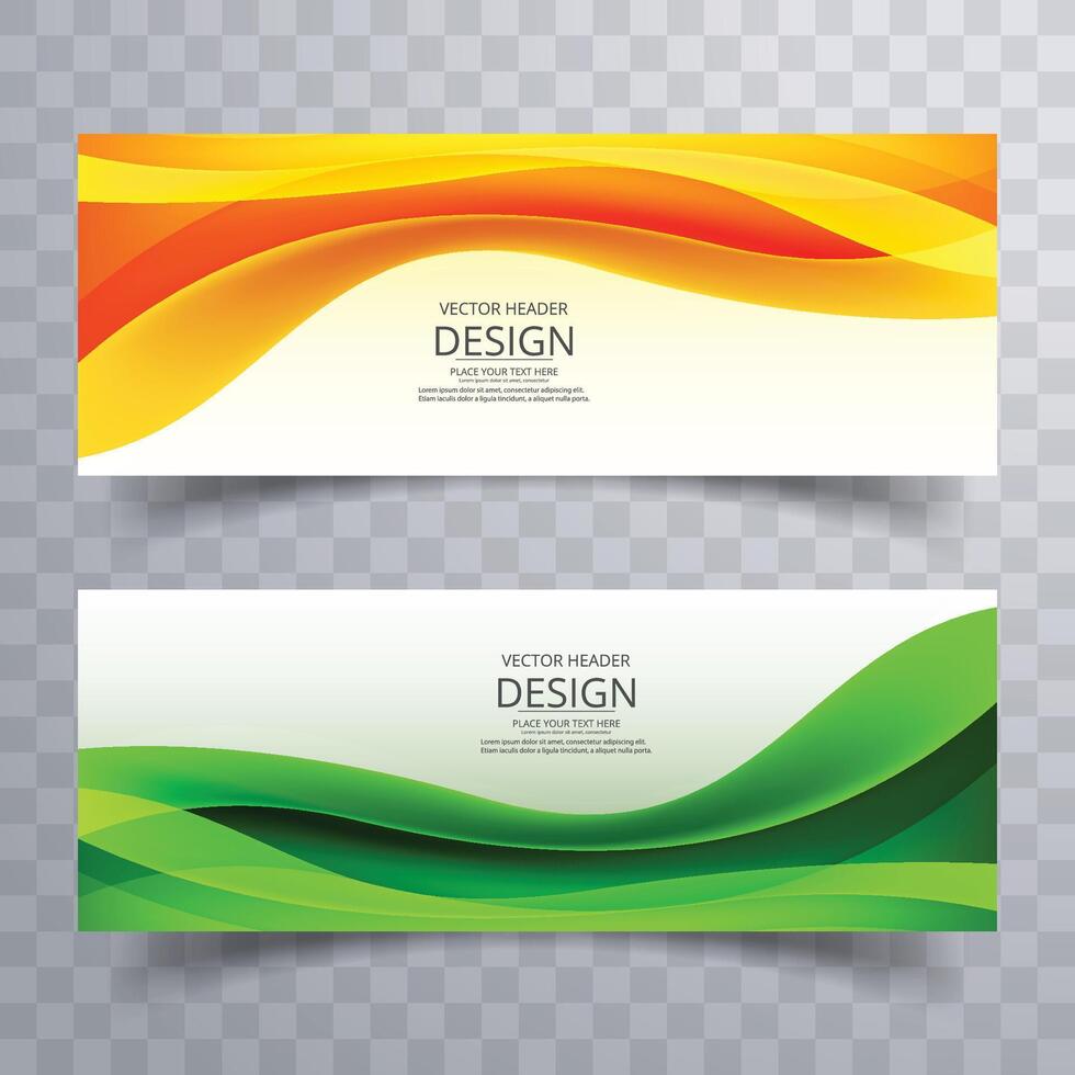 Modern colorful wave banner background vector