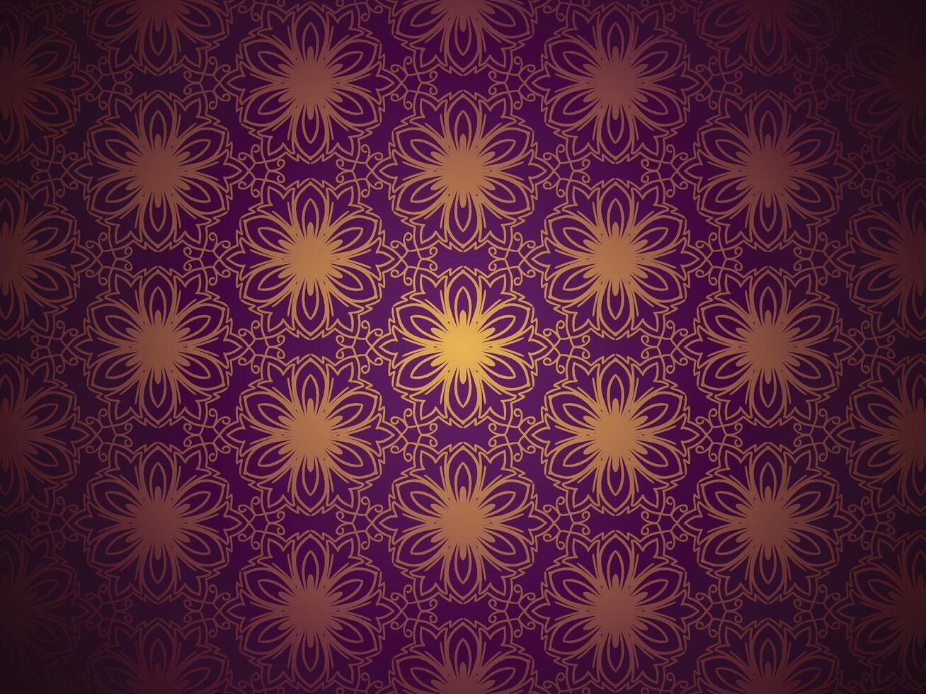 Modern shiny golden luxury floral pattern background vector
